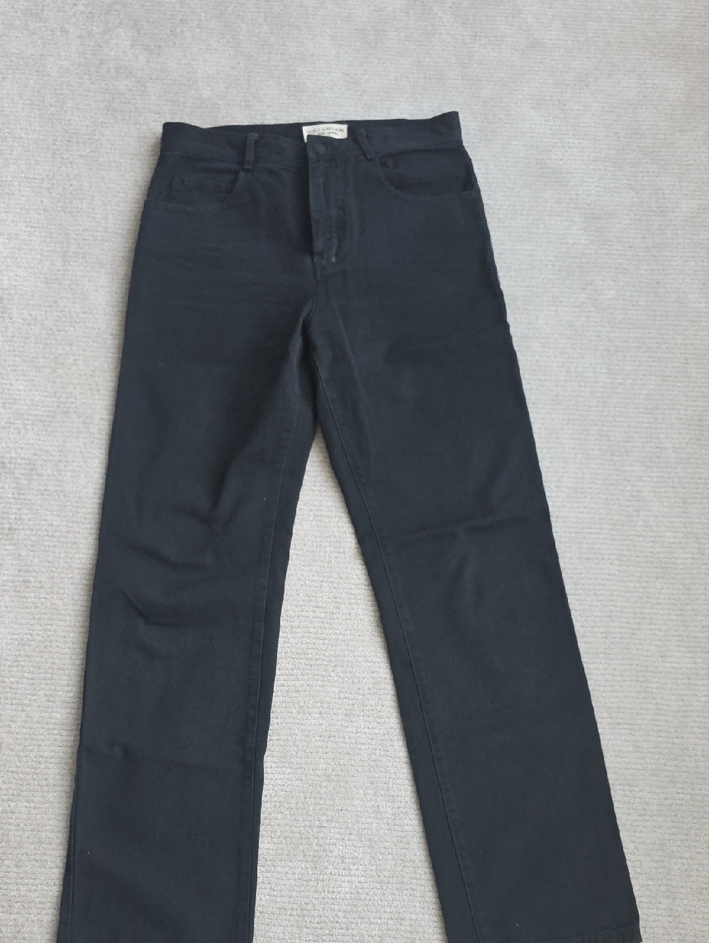 Nili Lotan Smith Black Straight-Leg Womens Jeans